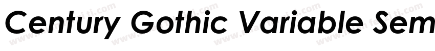 Century Gothic Variable SemiBold字体转换